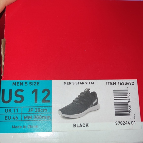 BNWT Men’s Star Vital Sneakers for a comfortable & stylish look. Black/white 12 - Picture 9 of 9